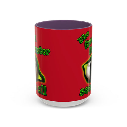 green monster - Accent Mug (dark red)
