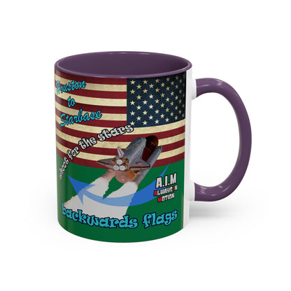 shoot for the stars - Accent Mug (dark green)