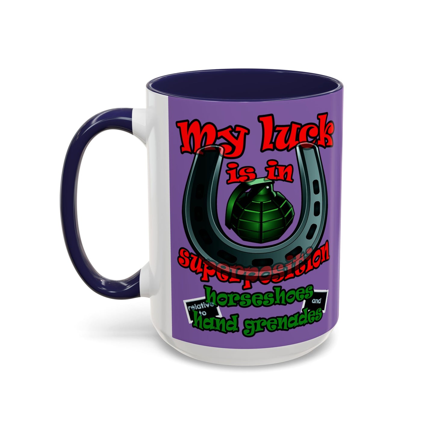 my luck - Accent Mug (light purple)