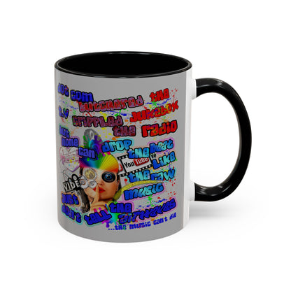 drop the beat - Accent Mug (light grey)