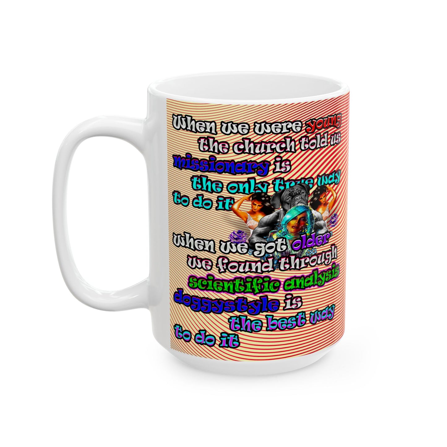 doggystyle - White Mug (yellow-orange wave)