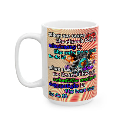 doggystyle - White Mug (yellow-orange wave)
