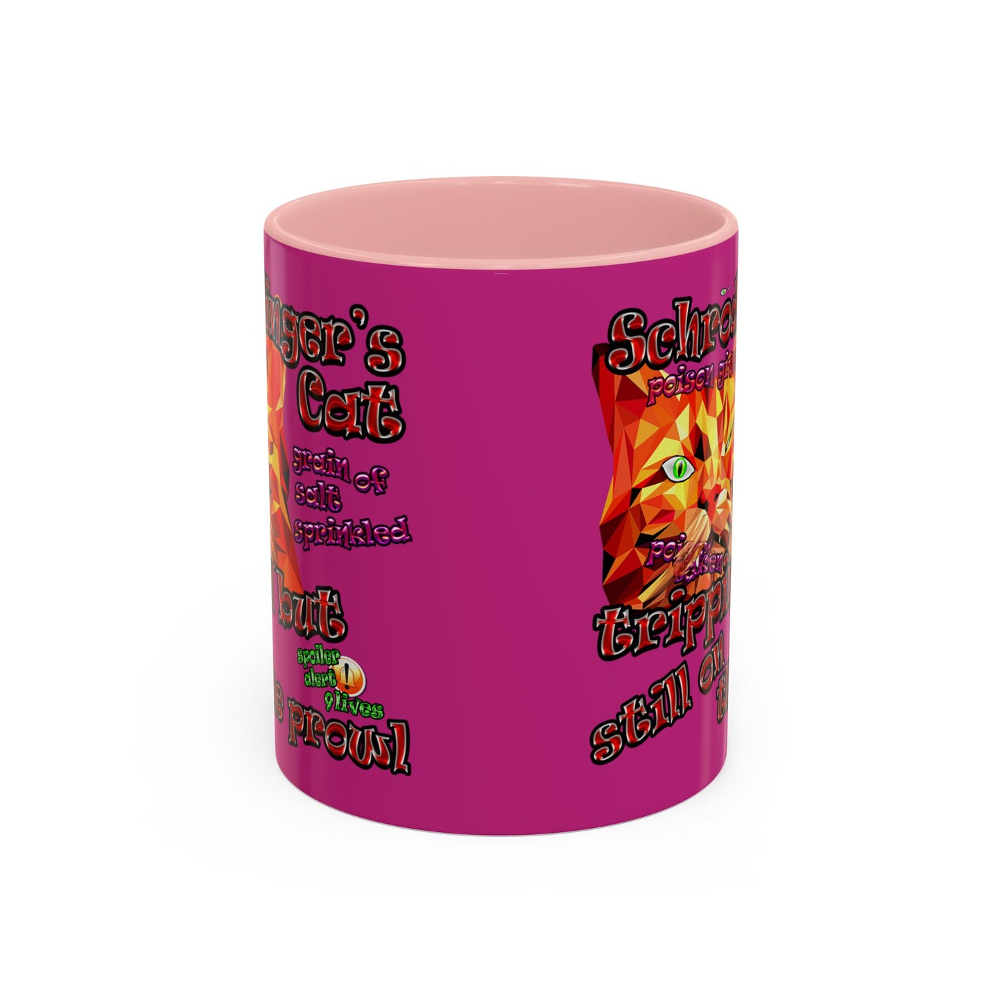 schrodinger's cat - Accent Mug (pink)