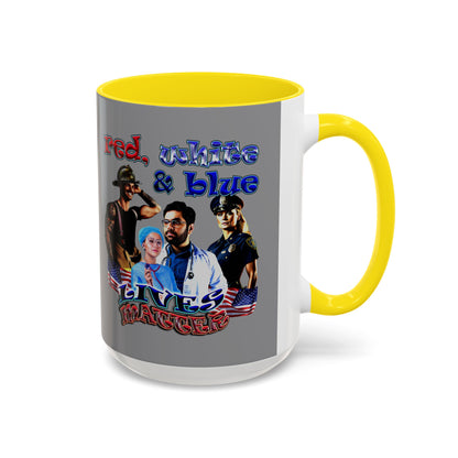 rw&b lives matter - Accent Mug (grey)
