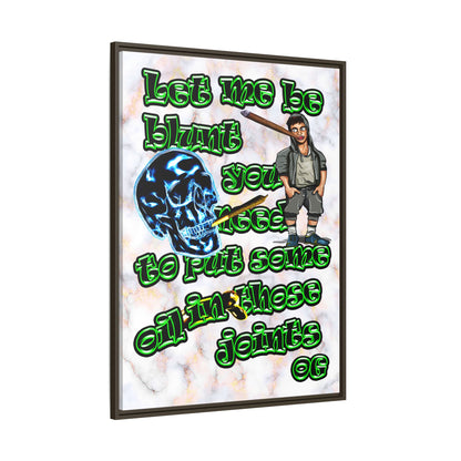 og - framed canvas art (white marble)