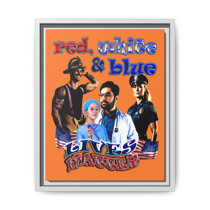 rw&b lives matter - framed canvas art (crusta)