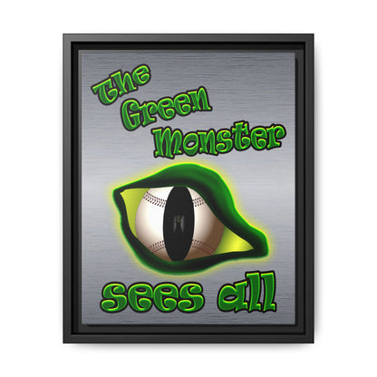 green monster - framed canvas art (brushed nickel)