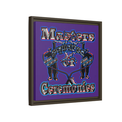 em cee squared - framed canvas art (purple)