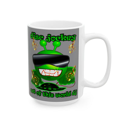 disc jockey - White Mug (grey)