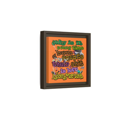 the bum's shit - framed canvas art (crusta)