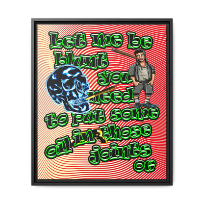 og - framed canvas art (yellow-orange wave)