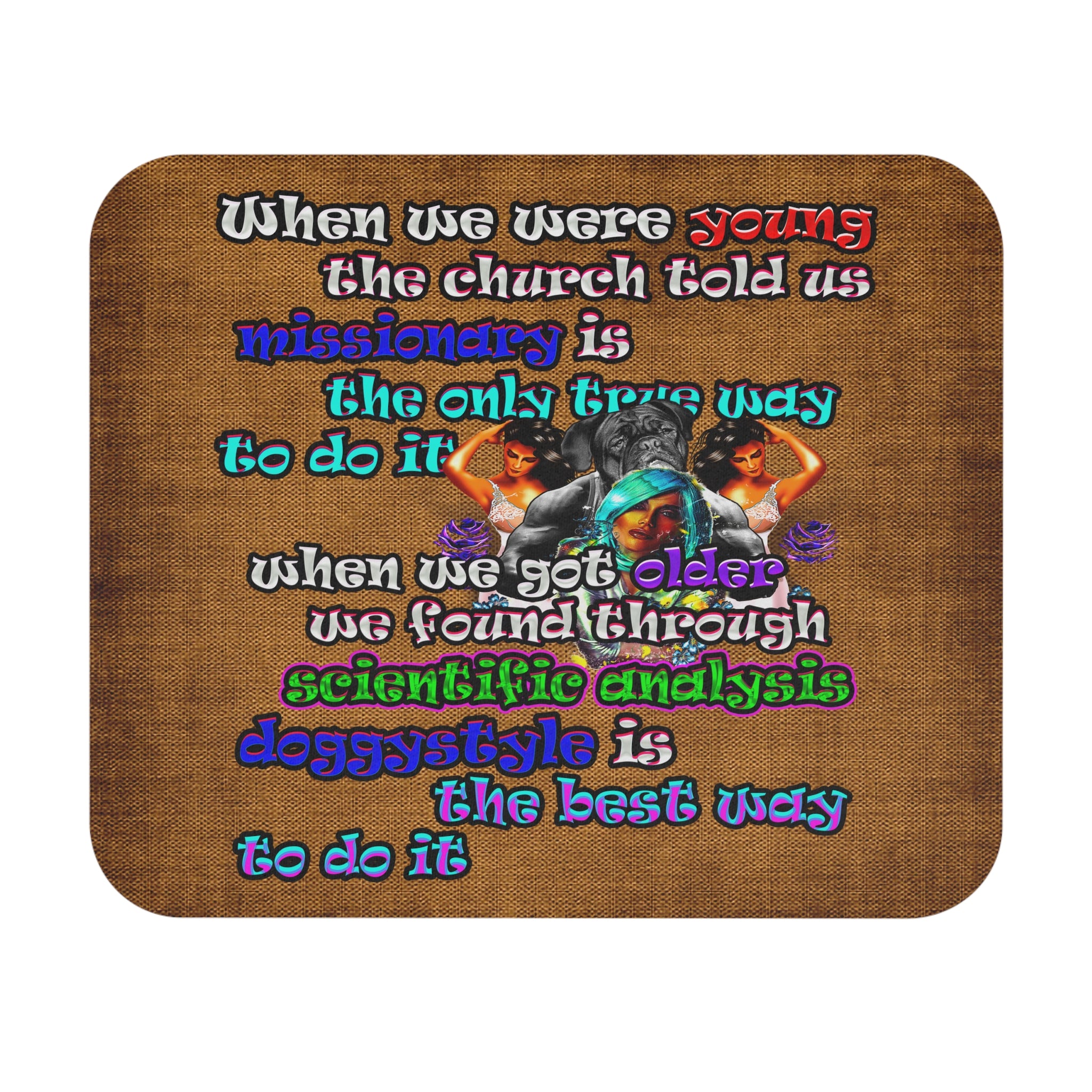 doggystyle - Mouse Pad (Rectangle) (brown papyrus)