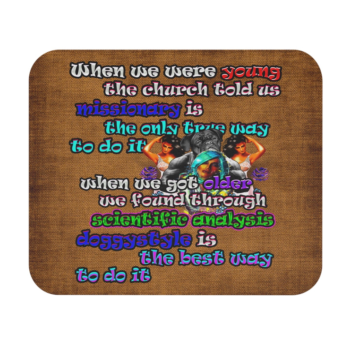 doggystyle - Mouse Pad (Rectangle) (brown papyrus)
