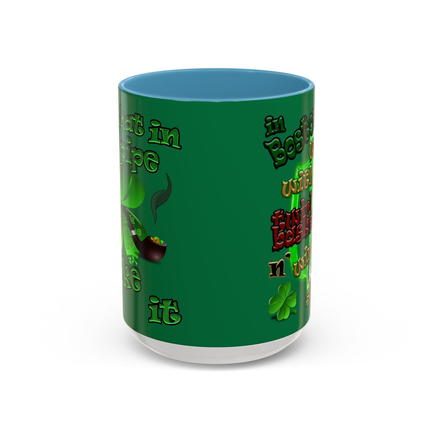 celtics logo - Accent Mug (dark green)