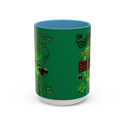 celtics logo - Accent Mug (dark green)