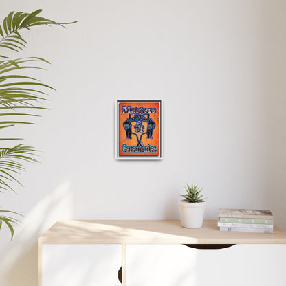 em cee squared - framed canvas art (burnt orange)