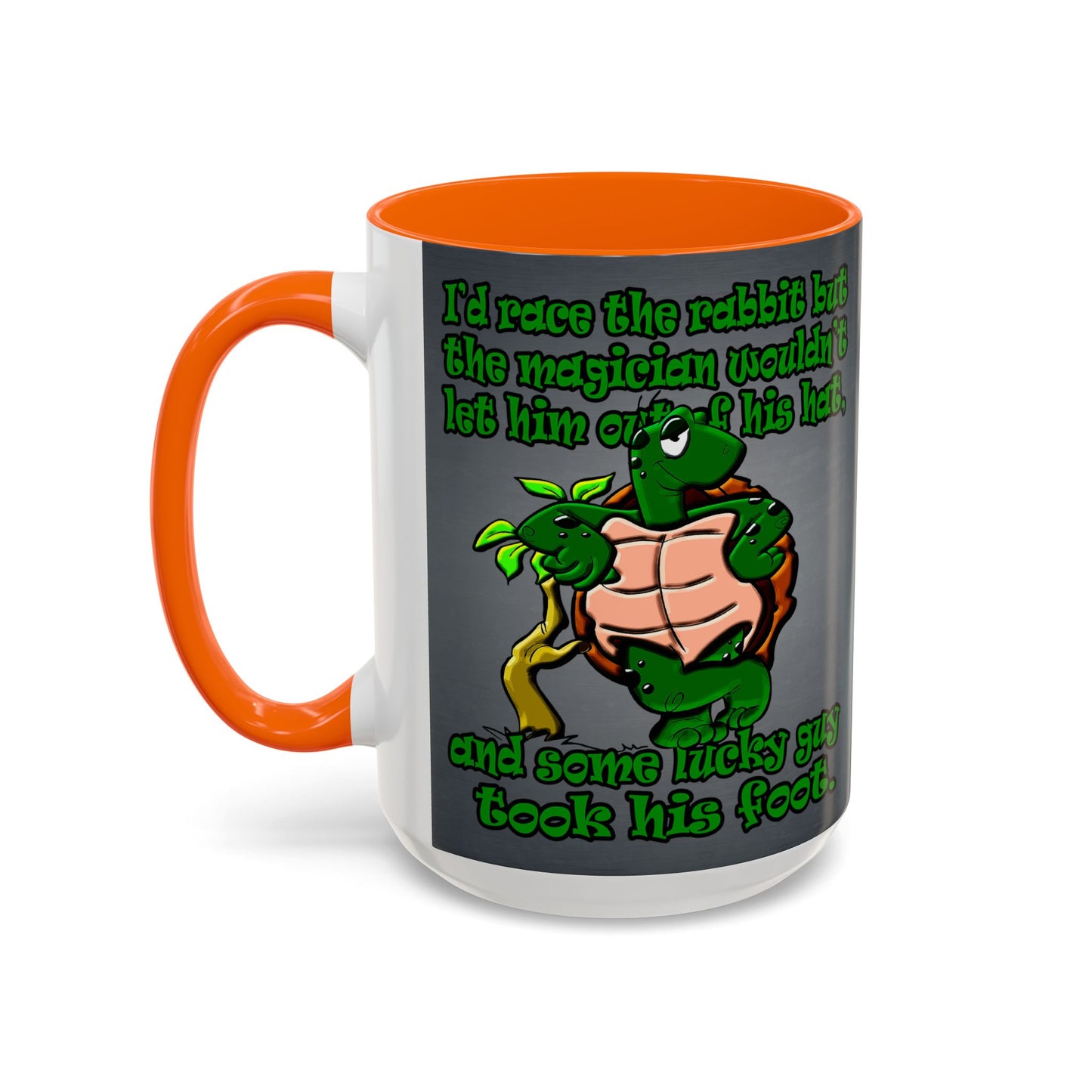 turtle race - Accent Mug (grey-light grey)