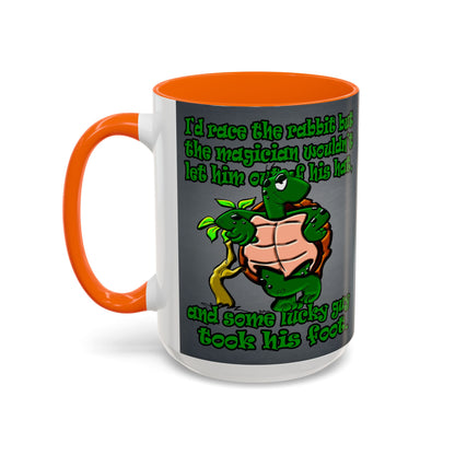 turtle race - Accent Mug (grey-light grey)