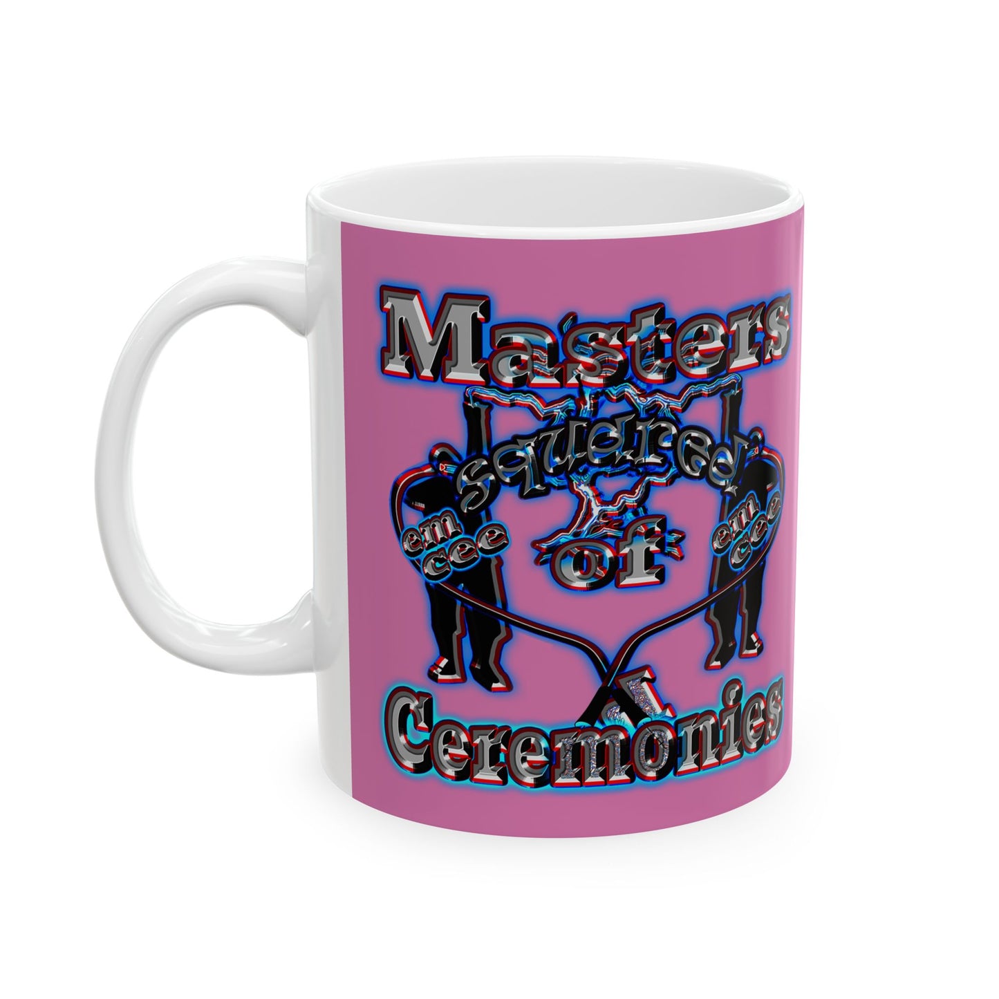 em cee squared - White Mug (light pink)