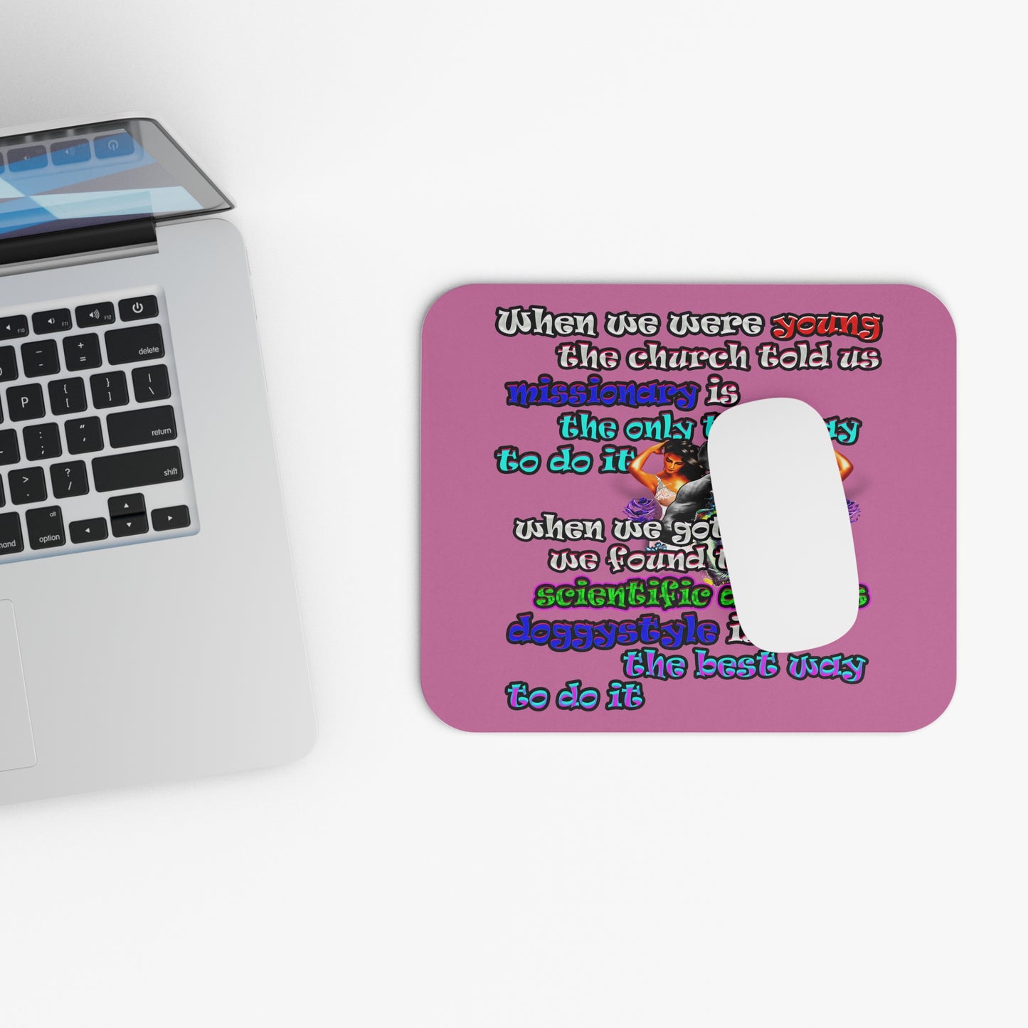 doggystyle - Mouse Pad (Rectangle) (light pink)