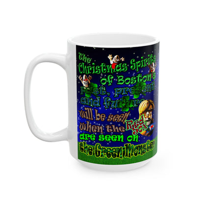 christmas spirits of boston - White Mug ('snoops' background)