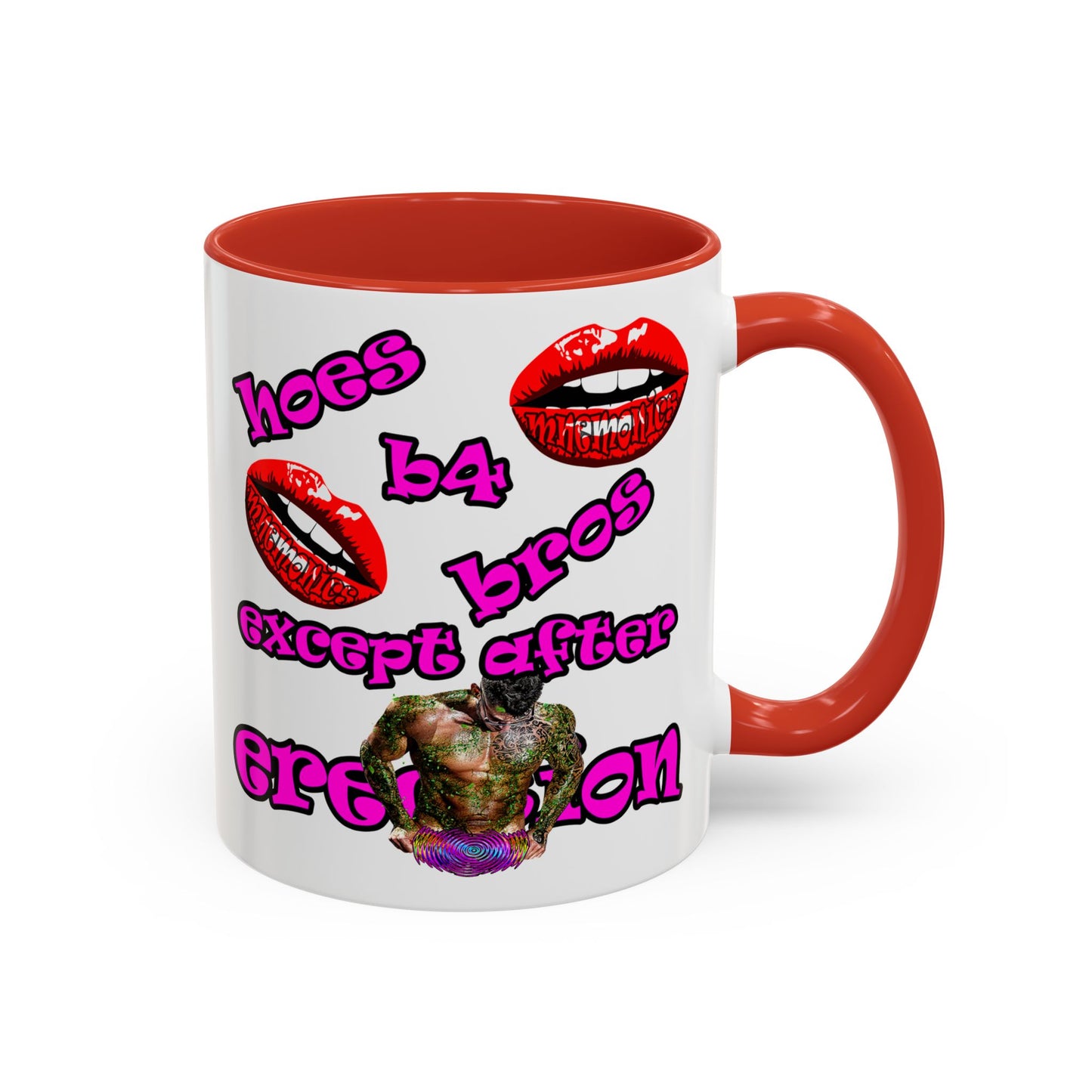 hoes b4 bros - Accent Mug (white)