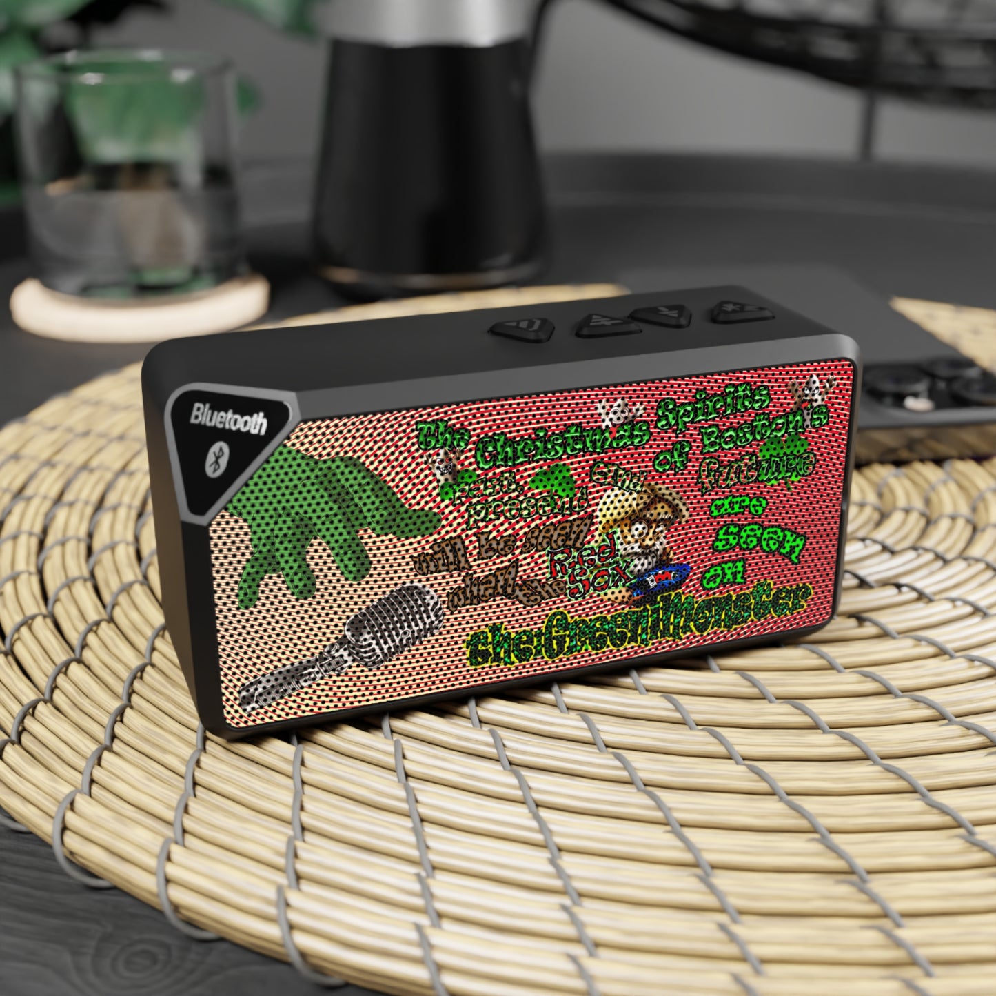christmas spirits of boston - Jabba Bluetooth Speaker (yellow-orange wave)