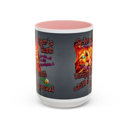 schrodinger's cat - Accent Mug (grey-light grey)