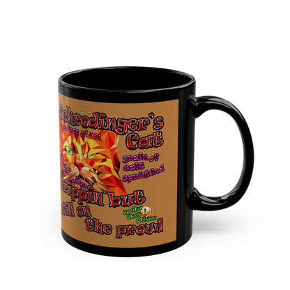 schrodinger's cat - Black Mug (light brown)