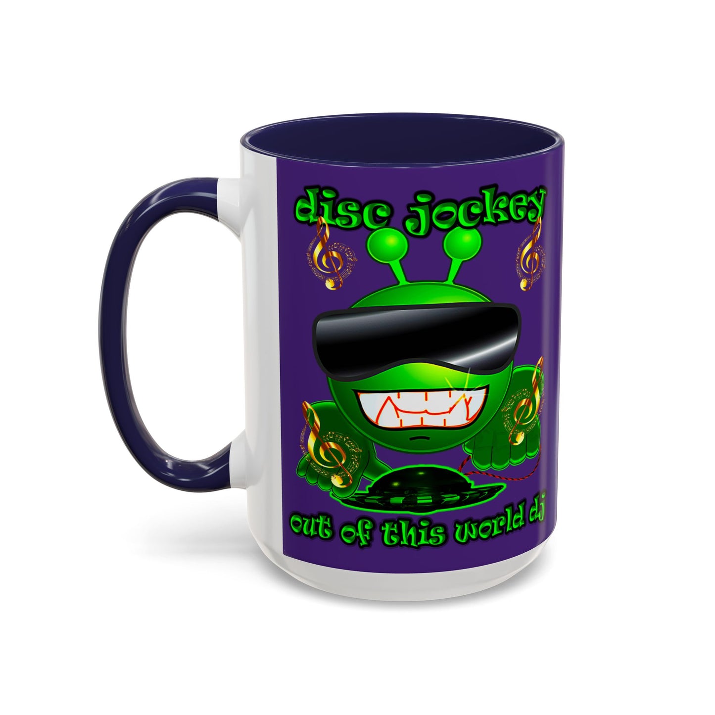 disc jockey - Accent Mug (purple)