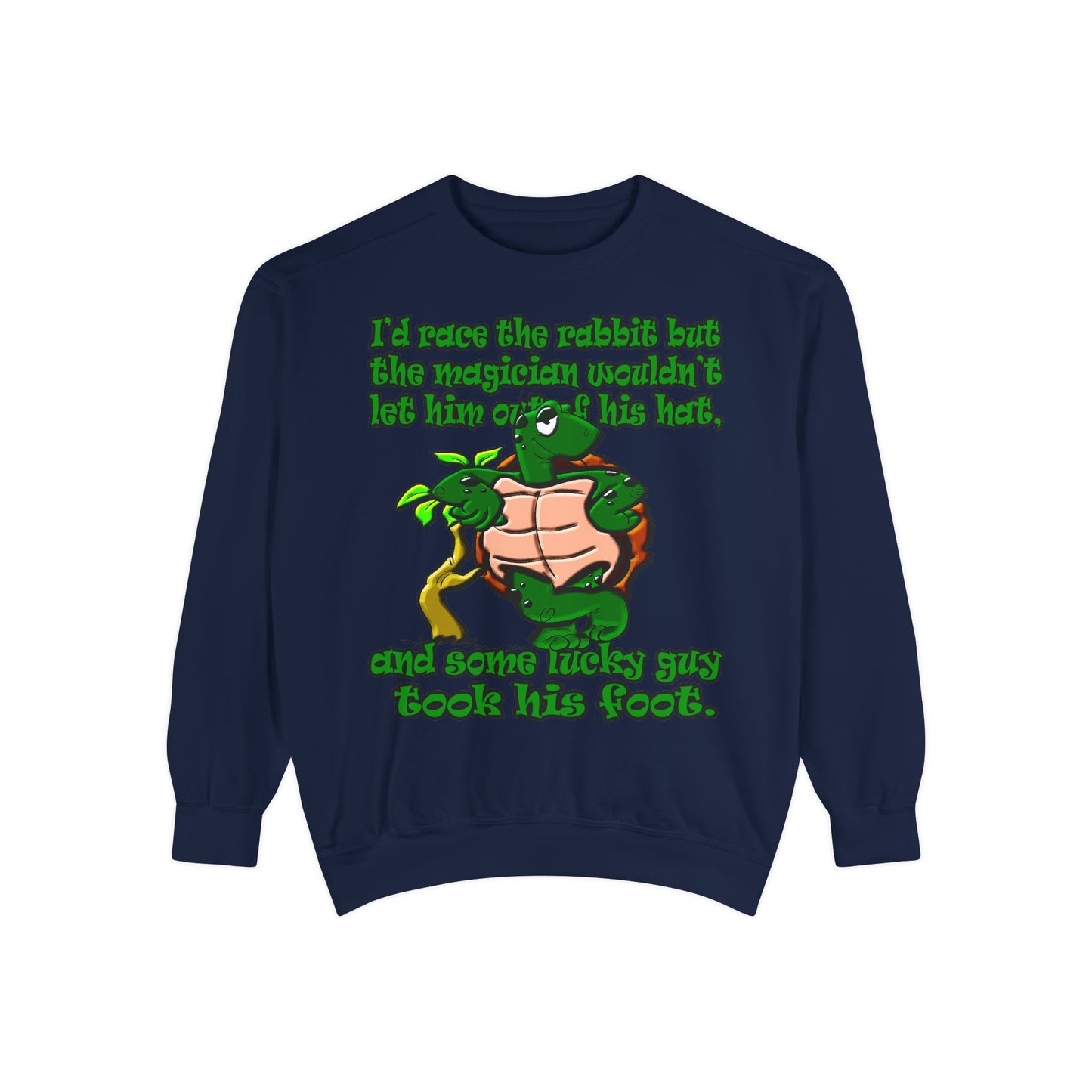 turtle race - Unisex Garment-Dyed Sweatshirt
