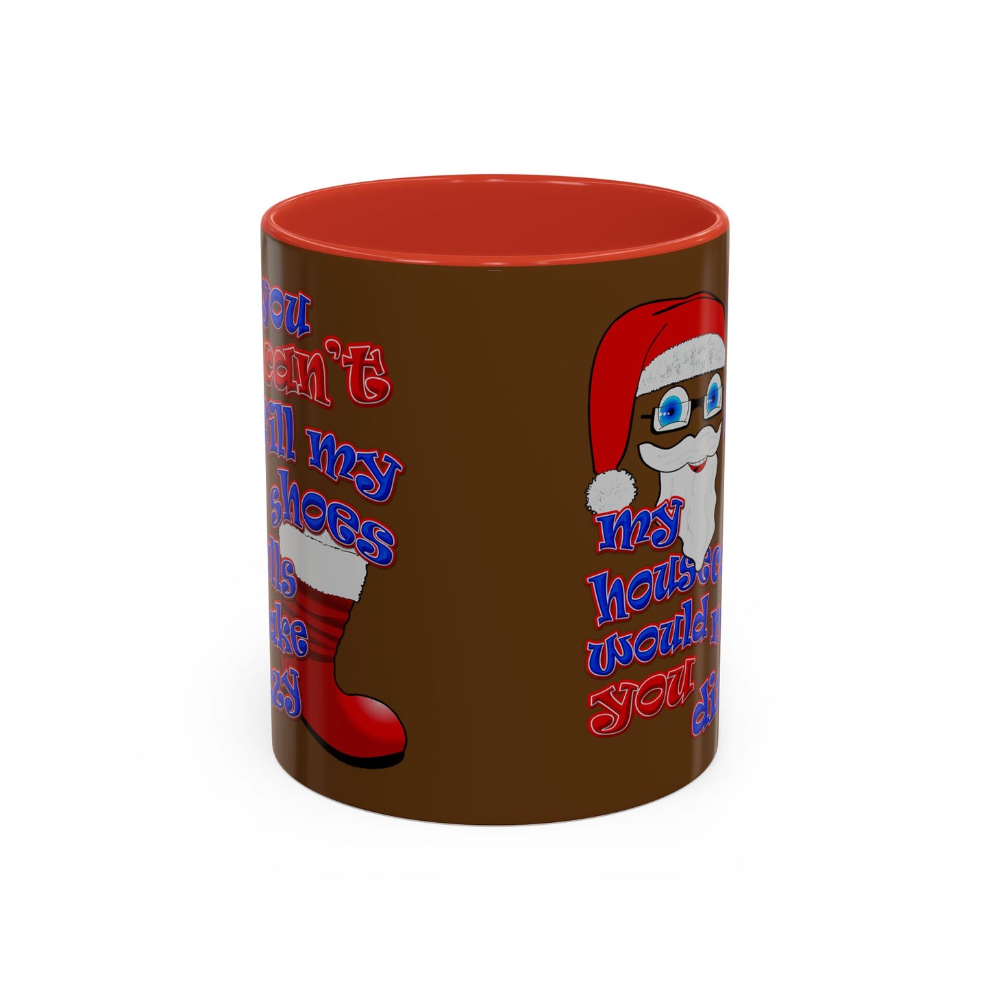 santa's shoes - Accent Mug (brown)