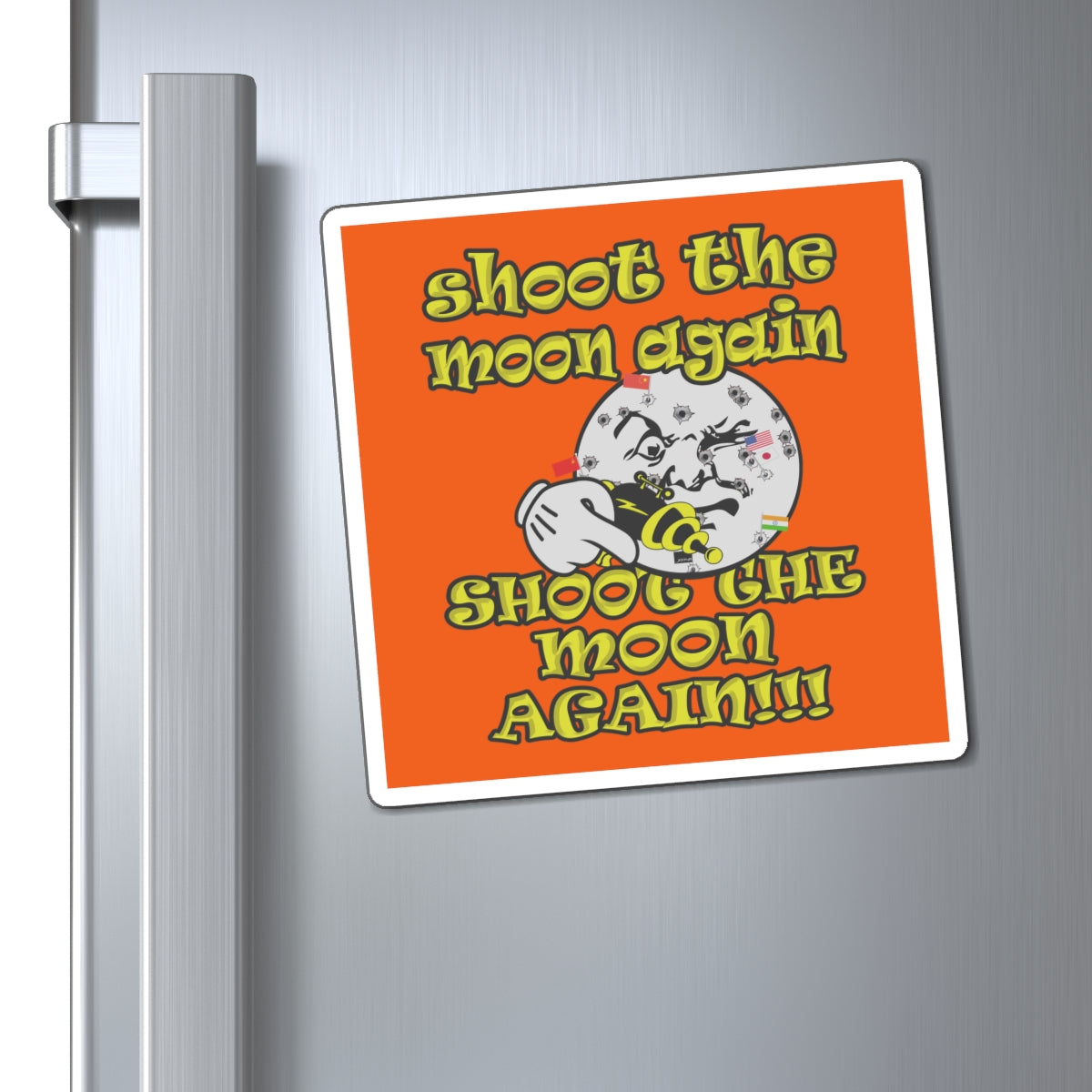 shoot the moon again - Magnets - (orange)