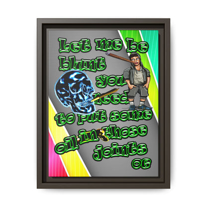 og - framed canvas art (rainbow split)