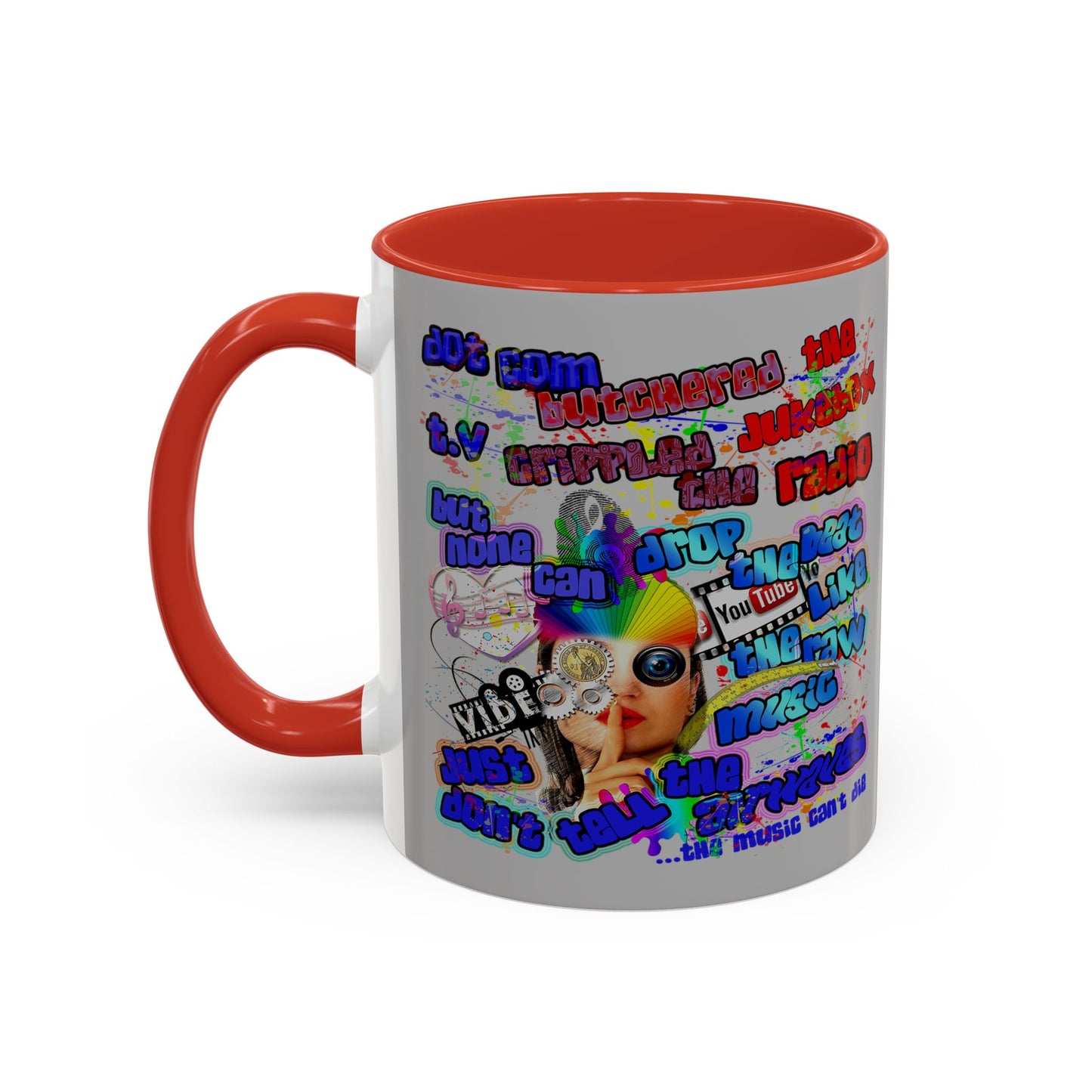 drop the beat - Accent Mug (light grey)