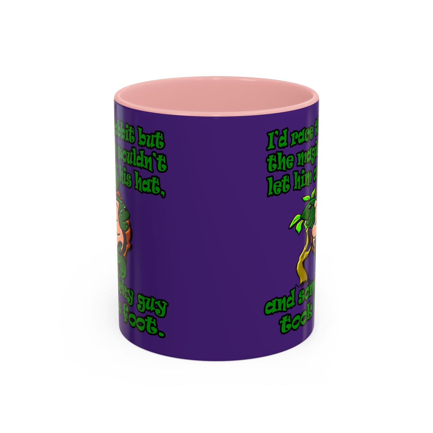 turtle race - Accent Mug (purple)