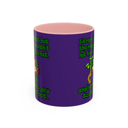 turtle race - Accent Mug (purple)