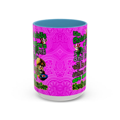 christmas spirits of boston - Accent Mug (pink swirl)