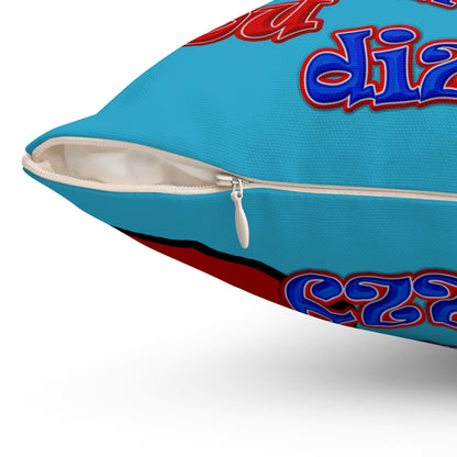 santa's shoes - Spun Polyester Square Pillow - (turquoise)