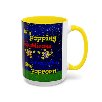 popping like popcorn - Accent Mug ('snoops' background)