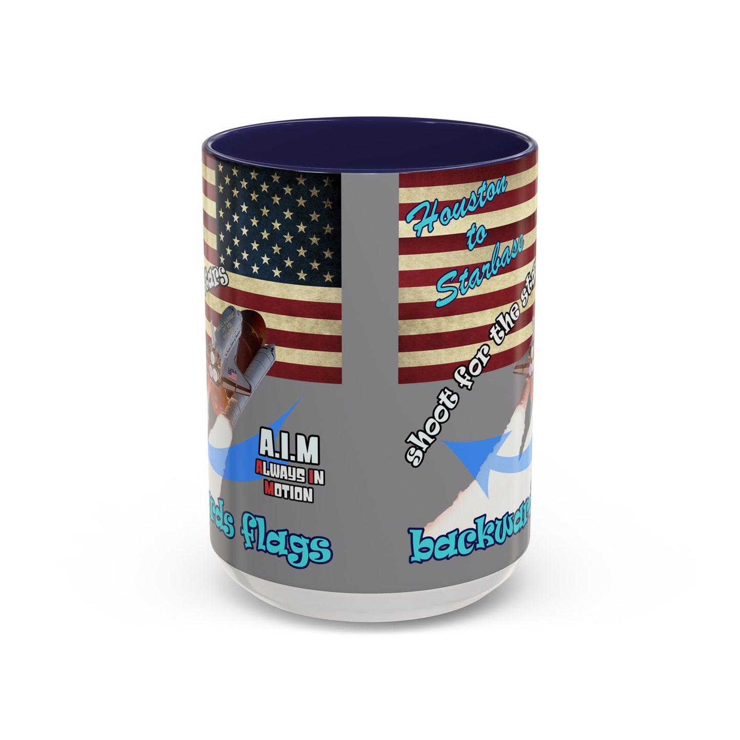 shoot for the stars - Accent Mug (grey)