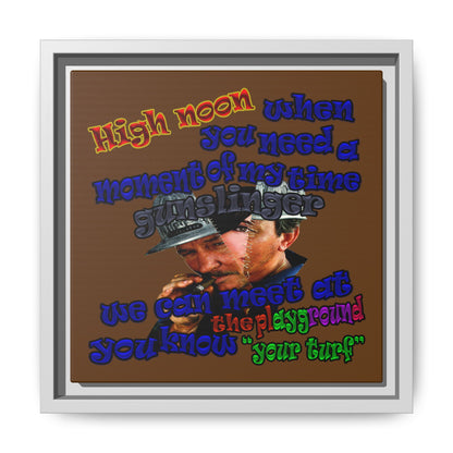 high noon - framed canvas art (brown)