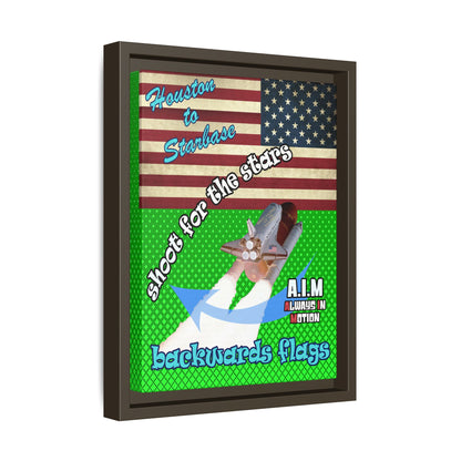 shoot for the stars - framed canvas art (logo green)