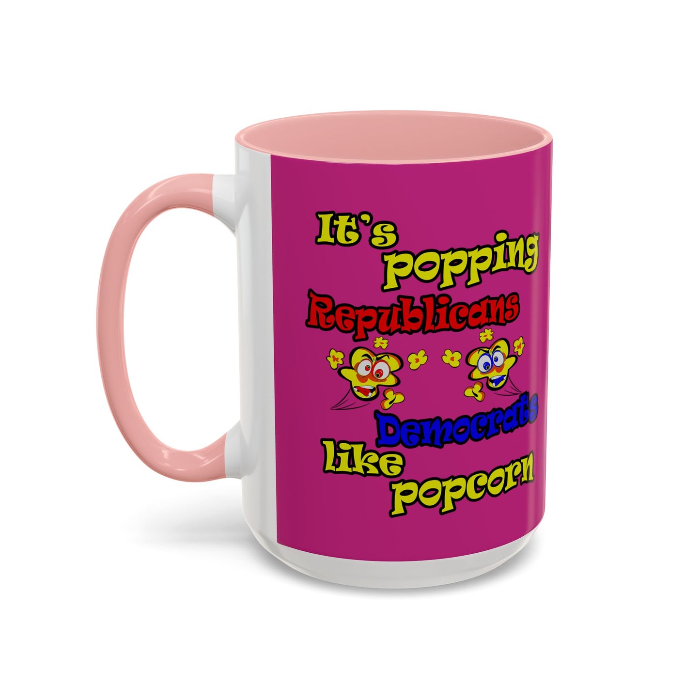 popping like popcorn - Accent Mug (pink)