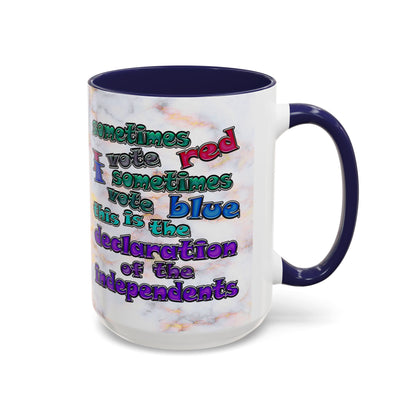 declaration of the independents - Accent Mug (white marble)