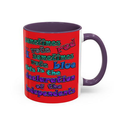 declaration of the independents - Accent Mug (red)
