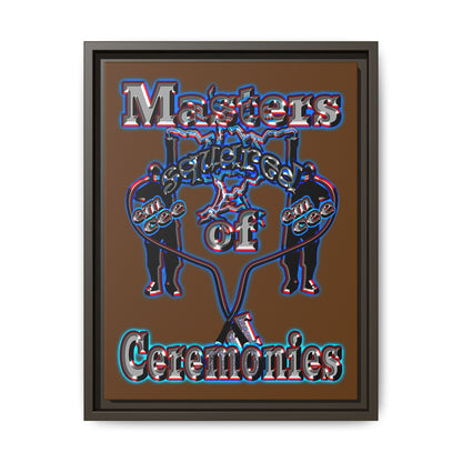 em cee squared - framed canvas art (brown)