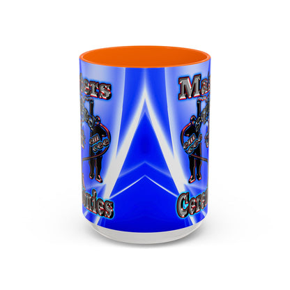 em cee squared - Accent Mug (blue-white wave)