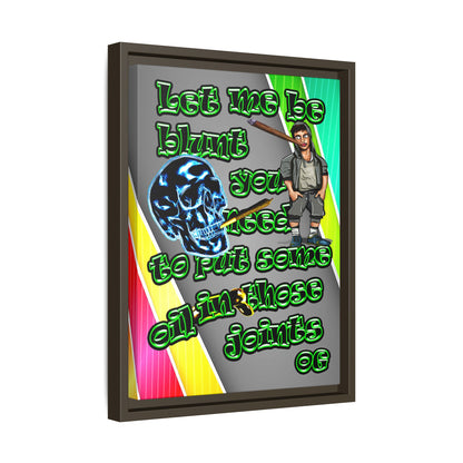og - framed canvas art (rainbow split)