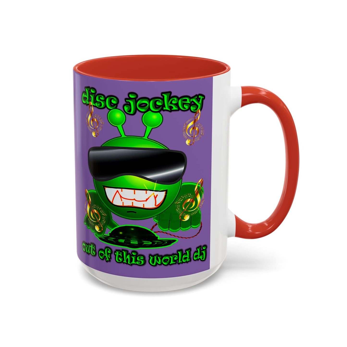 disc jockey - Accent Mug (light purple)